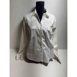 Scully White Button-Up Blouse